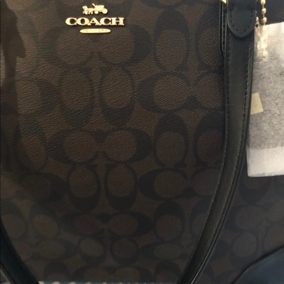 Coach Zip Top Tote Signature Canvas - Picture 4 of 9